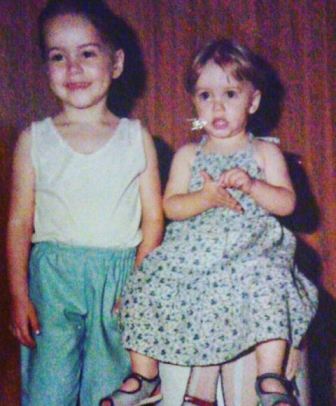 Karina Cascella con la sorella