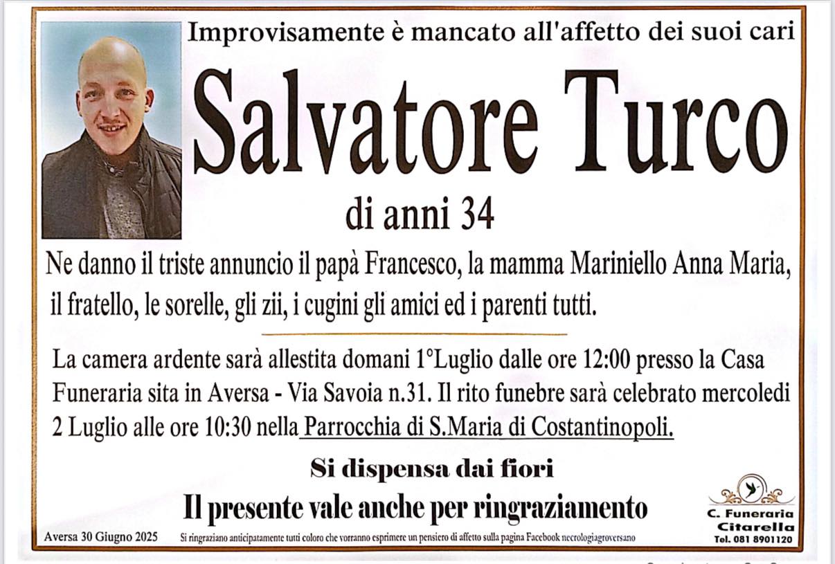 Salvatore Turco morto