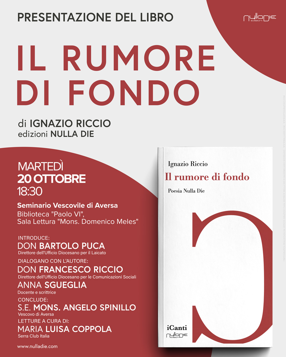 “Il rumore di fondo”, Ignazio Riccio presenta la sua prima raccolta di poesie al Seminario